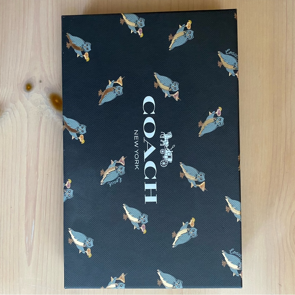 Coach Black Wristlet with Owl Print - Picture 5 of 7